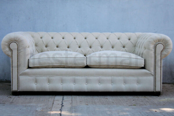 Sofá Chesterfield 2 cuerpos en Lino — Chestermanía